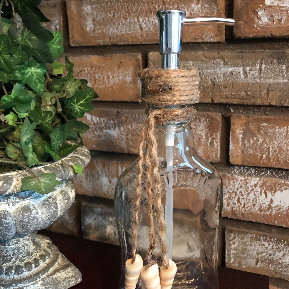 Handcrafted Glass Liquid Pump Dispenser